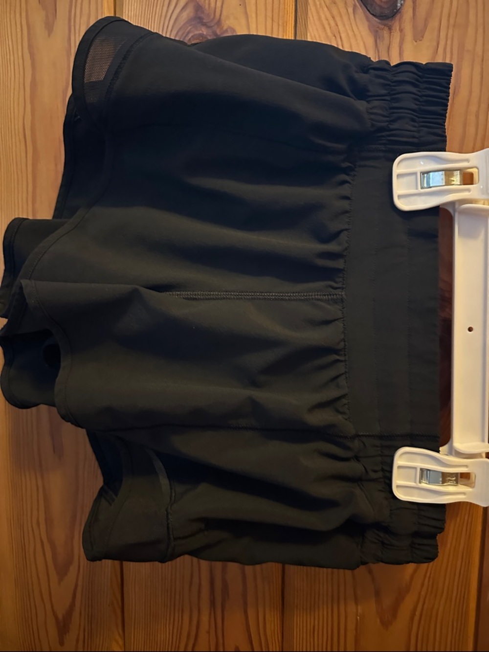 Black Athletic High-Waist Workout Shorts